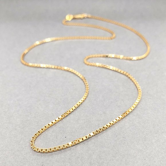 Nolan Miller Jewelry - Norman Miller Box Chain Gold Plated 23" 3mm NWOT Perfect Condition M507
